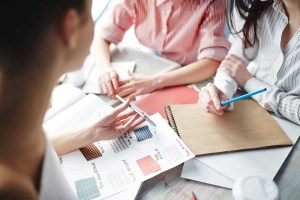 Shows process of working on a video production brief